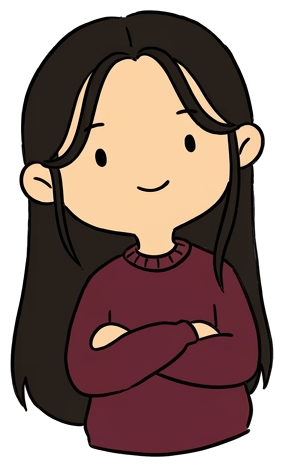 Illustration of Besma with arms crossed